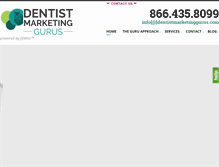 Tablet Screenshot of dentistmarketinggurus.com
